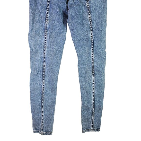 Revice Revolve High Rise Rib Cage Two Panel Skinny Distressed Jean Acid Wash, 25 - Picture 8 of 8